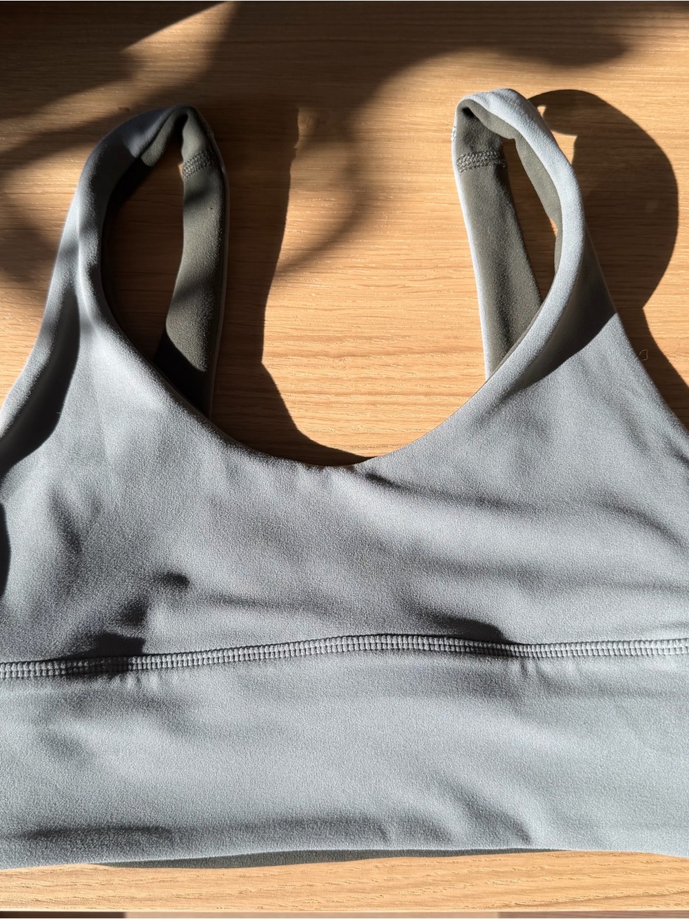 lululemon athletica align sports bra | gray sage / dark olive